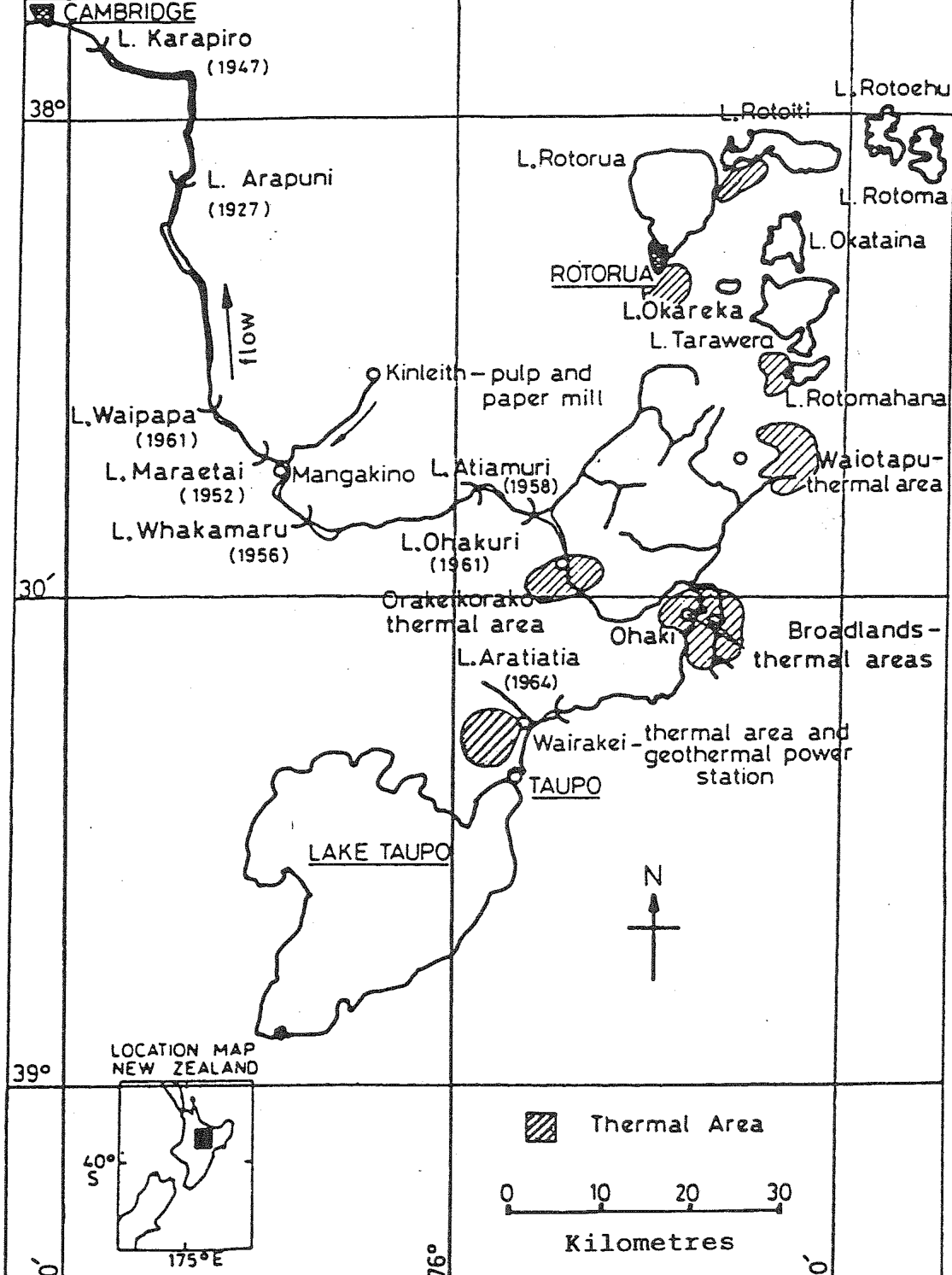 Figure 1. Map of the Taupo Volcanic Zone, New Zealand.