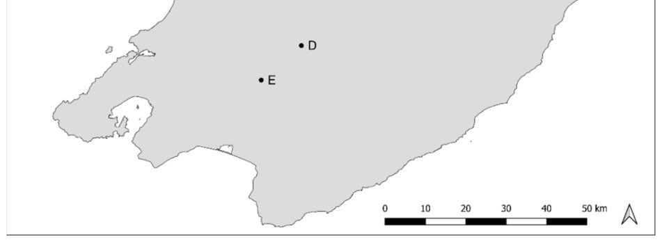 Figure 1. Sampling sites (A–E) in the Wairarapa region of New Zealand.